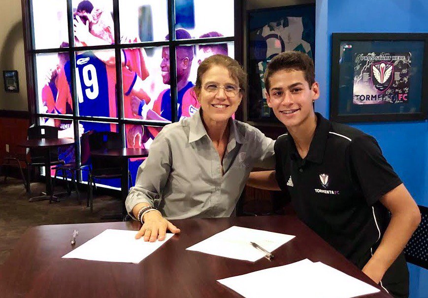 Tormenta_FC's tweet photo. As we face @GVLTriumph for @opencup Rd 1, a familiar face has been added to the roster. TFC Academy player Tristan DeLoach made history as the 1st youth player to sign professionally with us!
 
Tune into ESPN+ tonight at 7 pm to see Tristan in the 18 and watch us face our rivals! https://t.co/hqzq3h6ByC