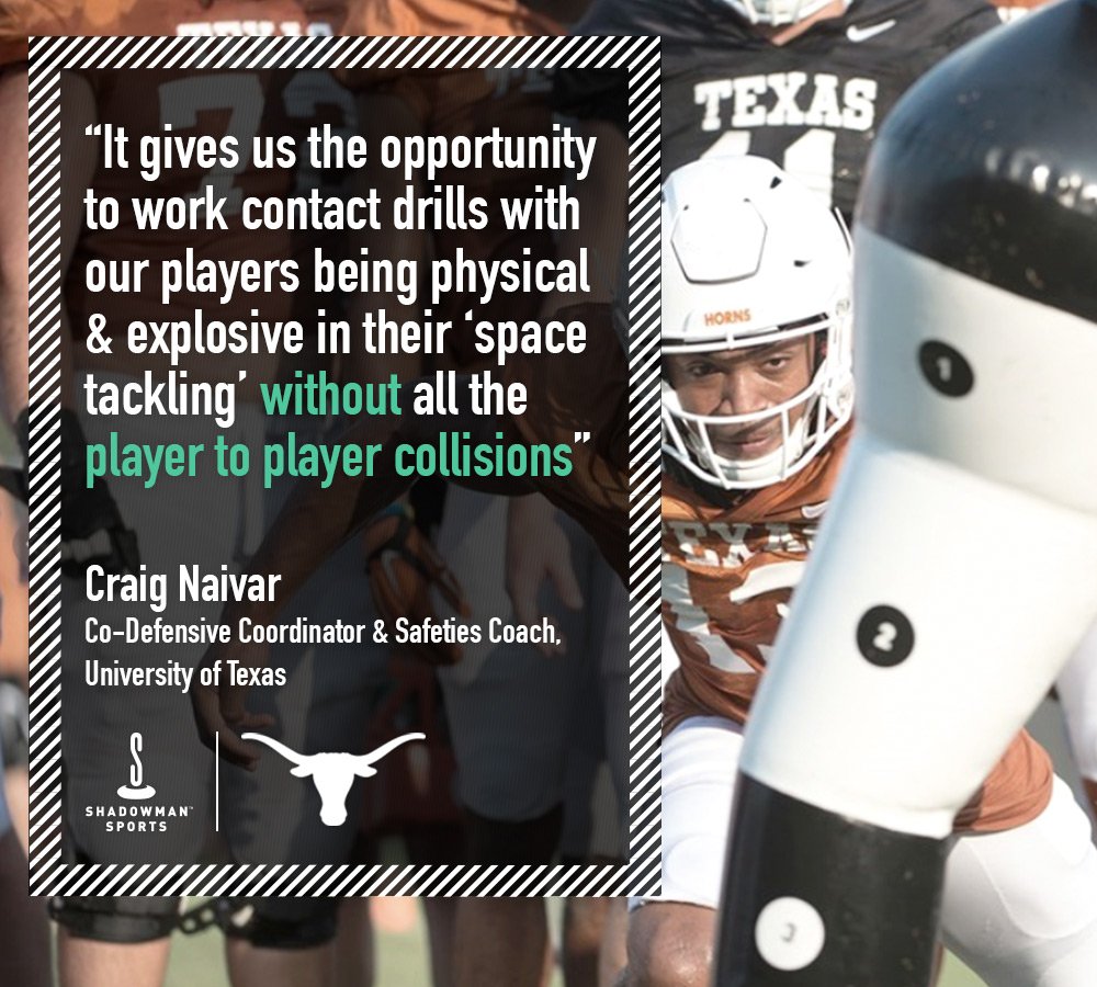 shadowmansports's tweet photo. @TexasLonghorns are busy prepping for the upcoming season by using the Shadowman Pro & ShadowBlock which allows them to practice tackling & agility reps every day without the risk of player to player contact!#HookEm #BetterEveryRep
https://t.co/RISPLOsJJ3 https://t.co/YlSUbptvGO