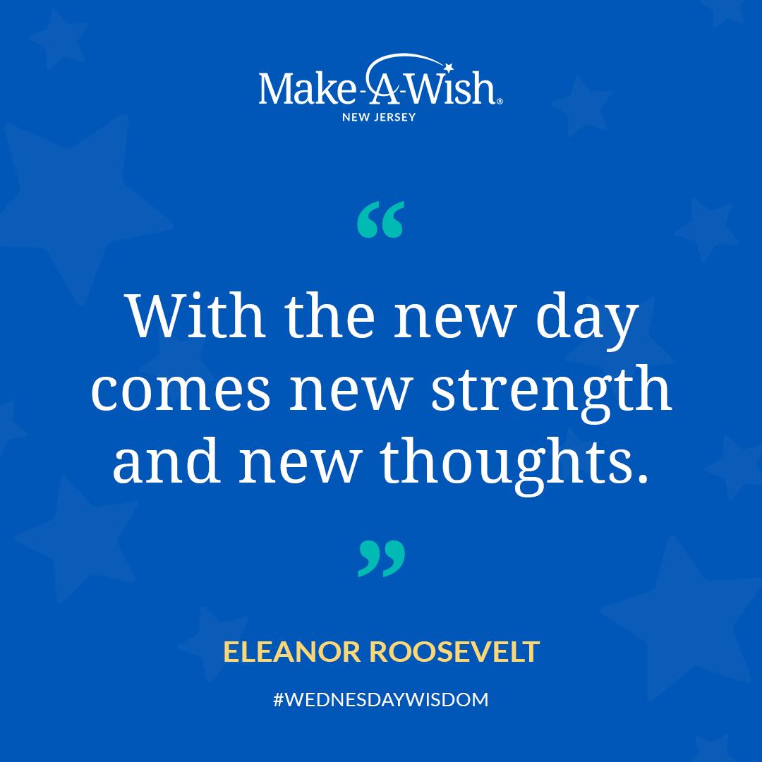 "With the new day comes new strength and new thoughts." - Eleanor Roosevelt 🌟 #WednesdayWisdom