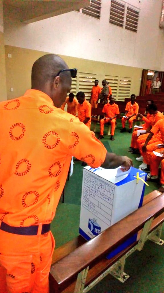 AdvocateMasutha's tweet photo. Voting went on smoothly without any glitches at the Johannesburg Correctional Centre, commonly known as Sun City. All registered inmates were able to exercise their constitutional right to vote. https://t.co/kNbR1QXAOg
