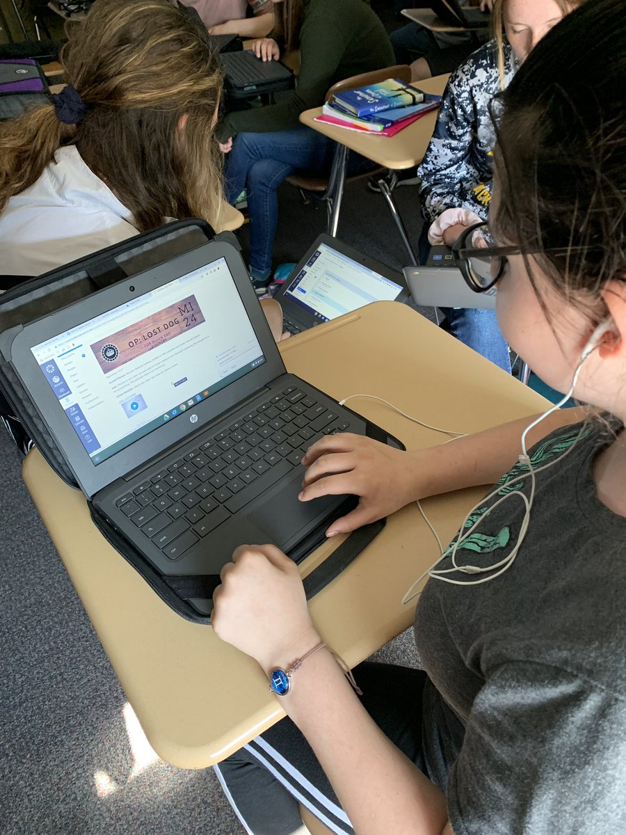 bluemiller2007's tweet photo. My students are loving the digital escape roo to solve the case of the missing Sherlock! #BeMooreEngaging https://t.co/ffX0xpEMdE