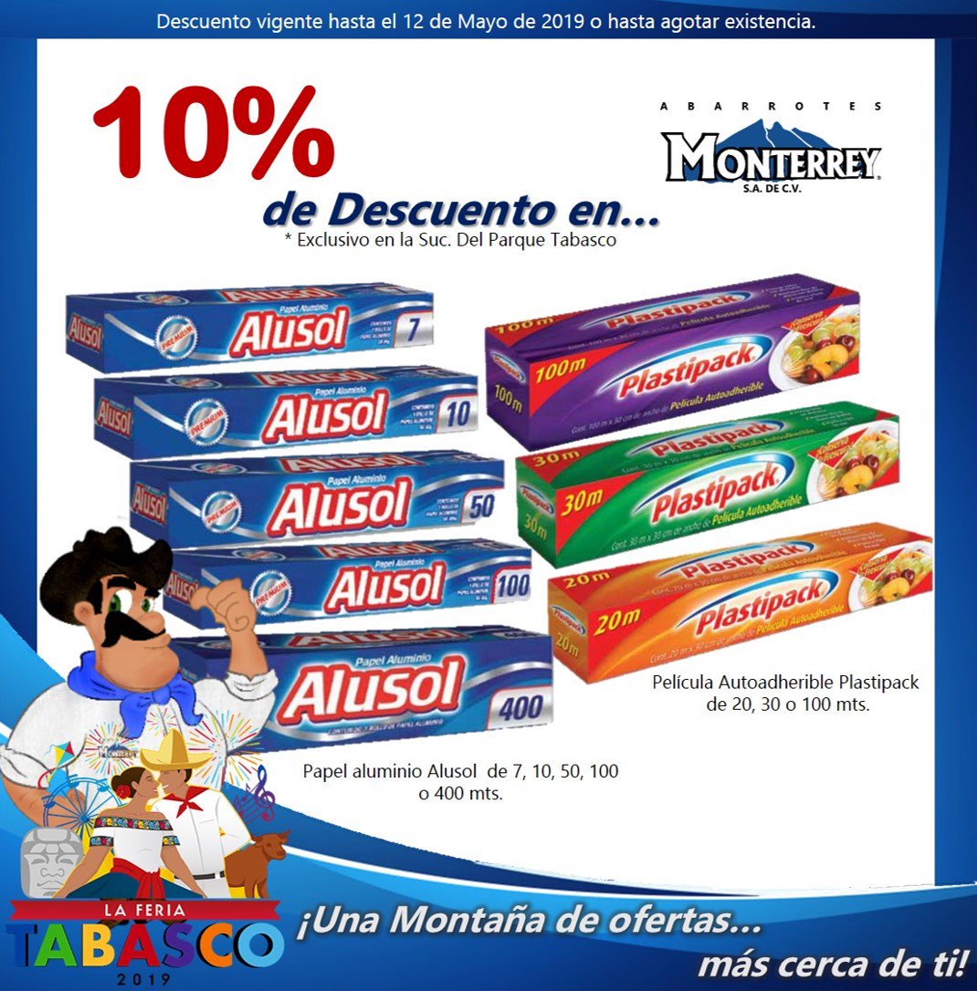 abmtyoficial's tweet photo. Si vas a la #FeriaTabasco2019  no olvides visitarnos, encontrarás estos y más promociones y ofertas! 
*Exclusivo en la sucursal ubicada en la Nave 3 del Parque Tabasco. https://t.co/WBAoANrT2O