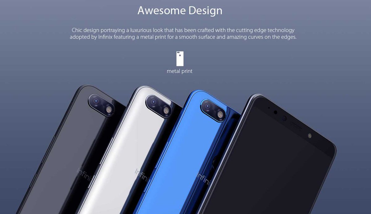 InfinixMobileTZ's tweet photo. 5. Licha ya kuwa na sifa zote hizo bado #InfinixNOTE5 ina muonekano mzuri na wa kifahari utakano na metal print design. https://t.co/OyDN0vFFM1