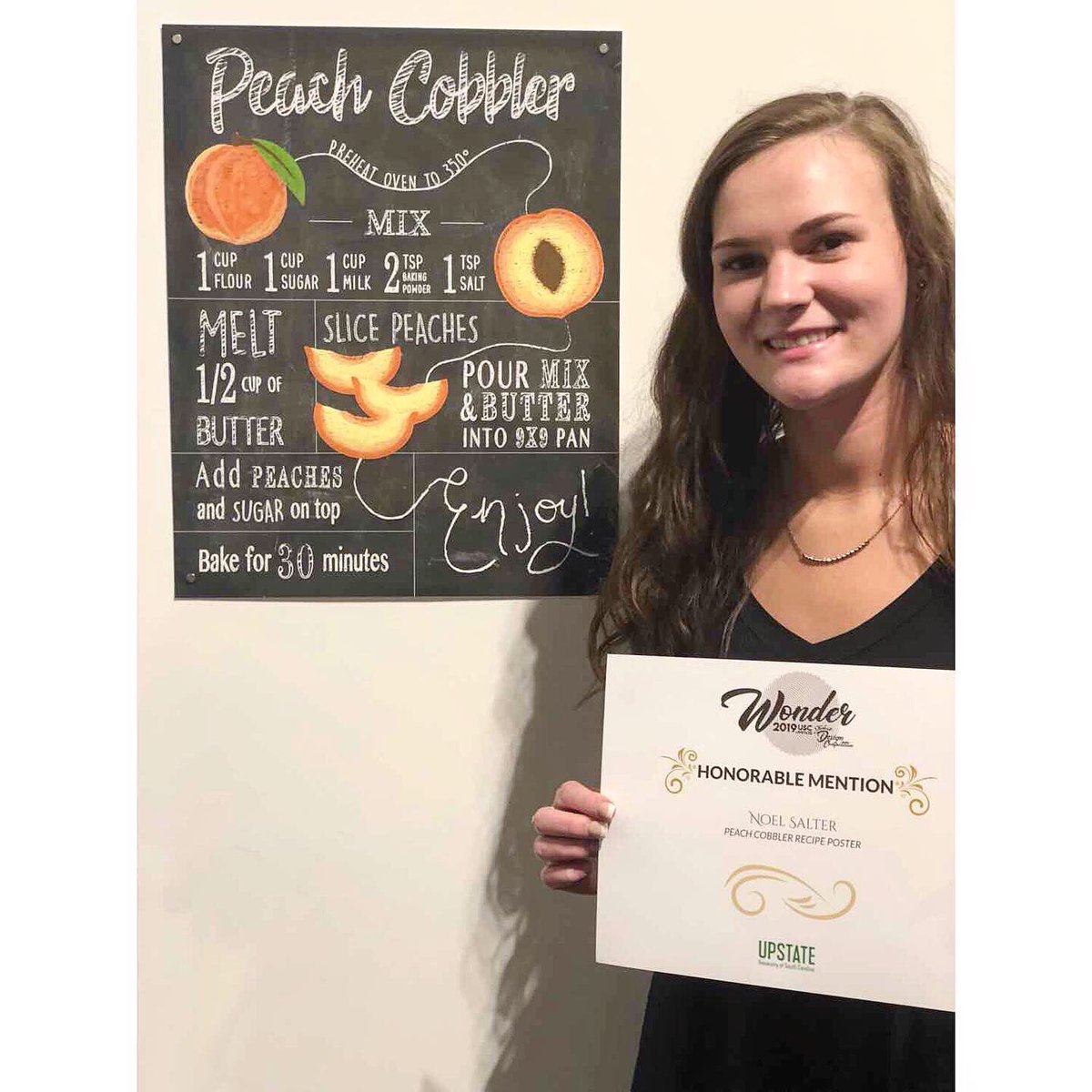 USCUpstateArts's tweet photo. Our students did fantastic at the 2019 Graphic Design show: Wonder.
Shane Gilmore, 1st place
Yin Yohao, 2nd 
Taylor Anderson, 3rd
and Honorable Mentions Shelby Reynolls &amp; Noel Slater https://t.co/ncrgtTZJWE