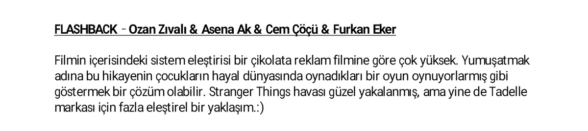 AsenaAk's tweet photo. Tadelle reklam filmi yapalım dedik sistem eleştirisi yapmışız içimizde ki devrimci ruha engel olamıyoruz sanırım. Markanın geri dönüşü ise gayet pozitif 🤗 @tadelle Bir daha ki sefere artık, teşekkür ederiz.🙏 https://t.co/LENxn3OuOa
