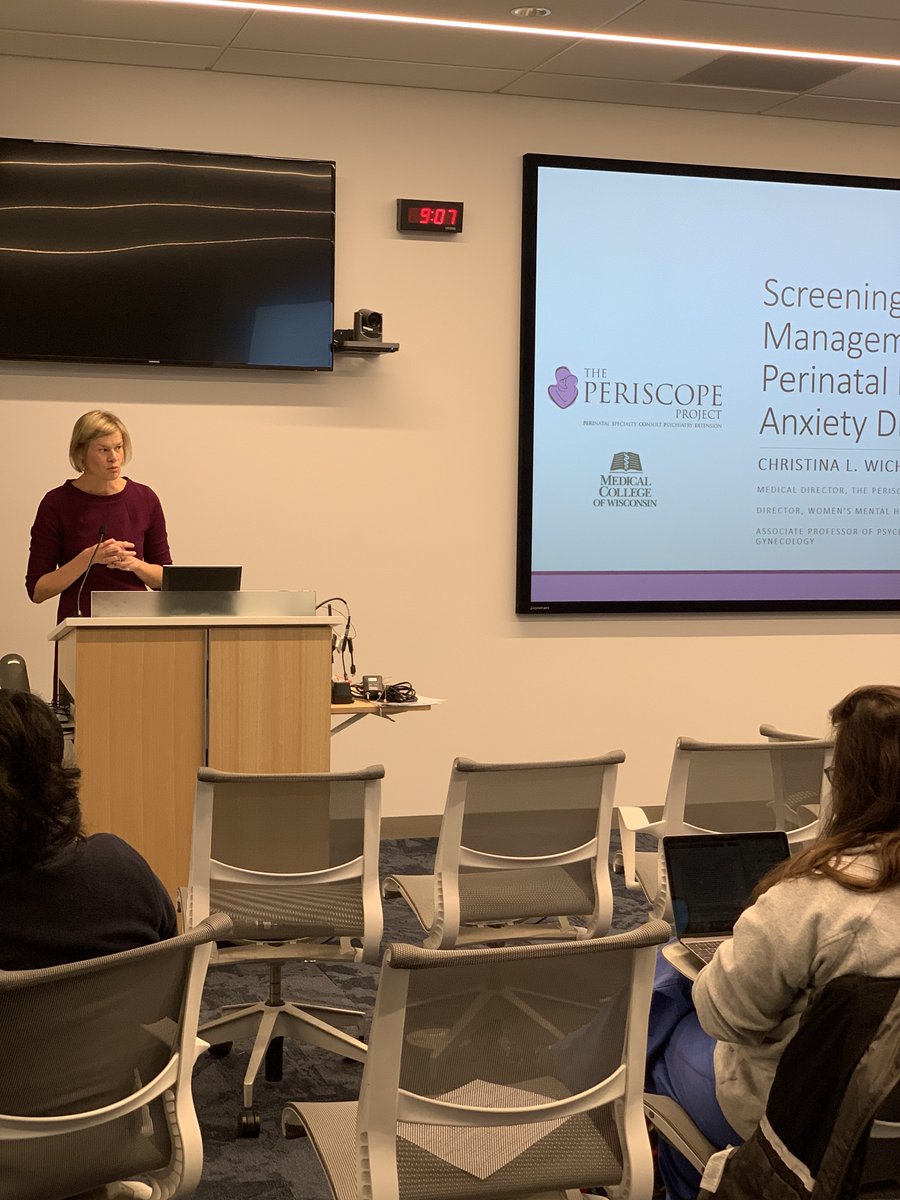 We are fortunate to have Dr. Christina Wichman talking to our residents and faculty about Screening and Initial Management of Perinatal Mood and Anxiety Disorders. 
#perinatalmood #anxietydisorders #anxiety