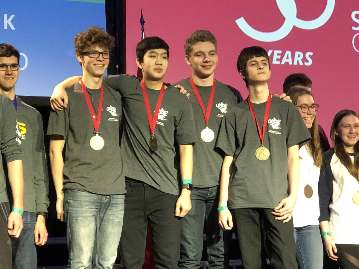 TCDSBSkills's tweet image. Congratulations to Michael, Yuriy, Vincent and Andrey for winning gold in the robotics competition! #SkillsON2019, @TCDSB, #TeamTCDSB