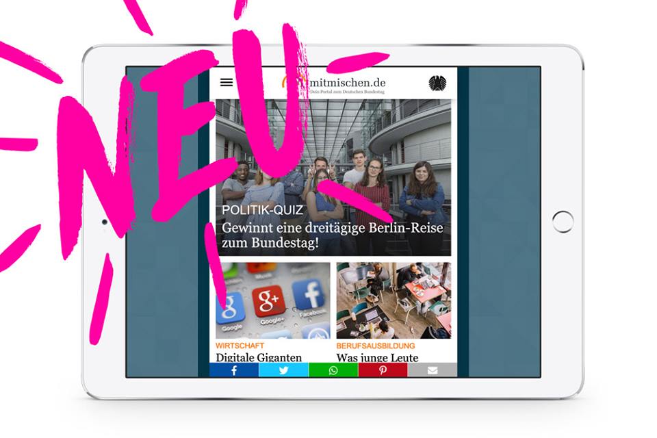 jungvornweg's tweet photo. Heut ist der Tag der guten Neuigkeiten. 😄 Seit 2015 betreuen wir die https://t.co/sanbLUXWSd - die Kinderseite vom Deutschen Bundestag. Nun freuen wir uns wahnsinnig, auch das Jugendportal https://t.co/nfrU5helCz zu betreuen. 
➡ Schaut doch mal vorbei: https://t.co/eEZtzcDRw3 https://t.co/kd9Ra0SAkp