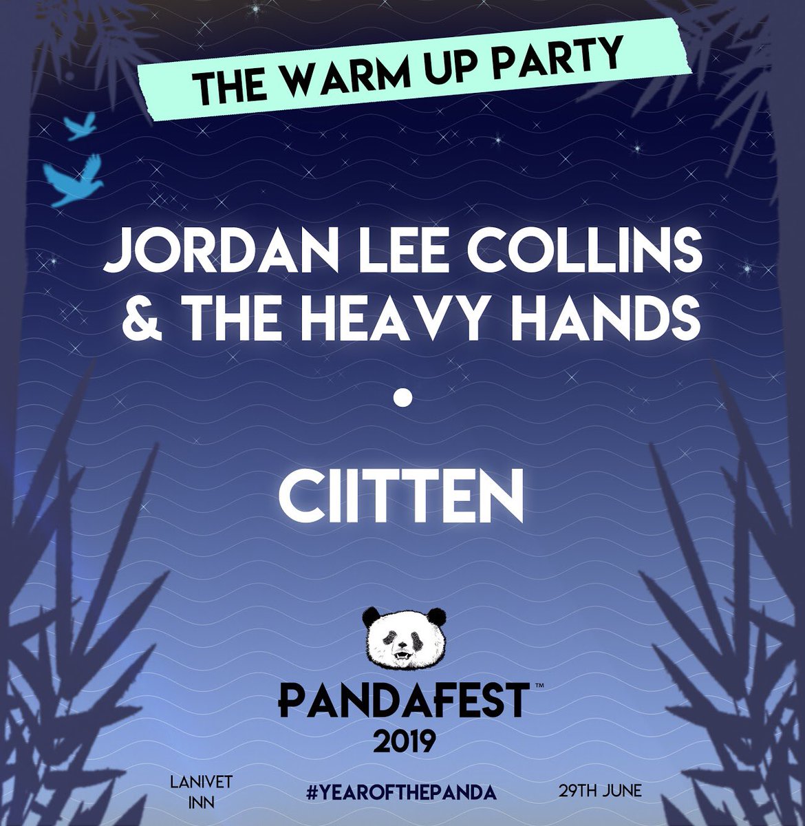 pandafest_'s tweet photo. 🔥 Remember to warm up! 🔥

🐼 Pleased to announce our acts for our warm up party at the @lanivetinn on June 29th!

• @JLCollinsMusic &amp; The Heavy Hands
• @ciitten 

https://t.co/3gsGDJEXug https://t.co/VlmUDj0Hb2