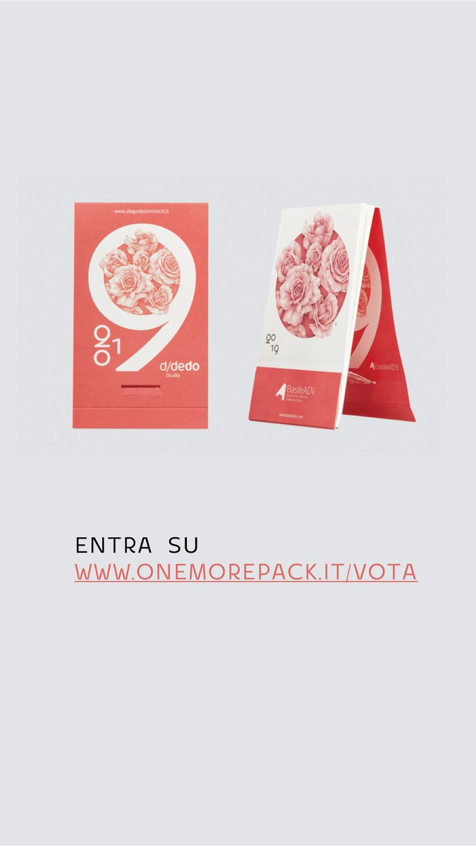 Siamo stati nominati al #onemorepack
Entra qui onemorepack.it/vota-i-progett…
Registrati e votaci.
Sezione #visual

#design #vote