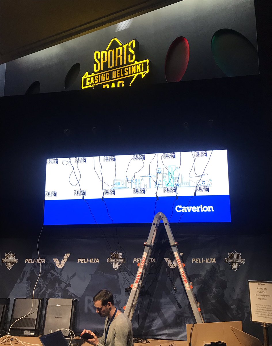Tätä on odotettu! <a href="/CasinoHelsinki/">Casino Helsinki</a> uudistuneeseen SportsBariin saadaan #Samsung iso Led-seinä. Valmista on perjantaina, sopivasti #leijonien ensimmäiseen peliin. #kisakatsomo #mmkisat #sportsbar