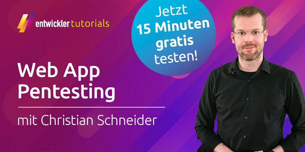 entw_tutorials's tweet image. Das brandneue Tutorial zu Web Application Pentesting ist live! Christian Schneider @cschneider4711 zeigt Ihnen, wie #Pentester mit OpenSource-Tools eine Webanwendung angreifen und wie Sie die Sicherheitslücken aufspüren können. Jetzt gratis testen! >> ow.ly/r0BM30oFYZx