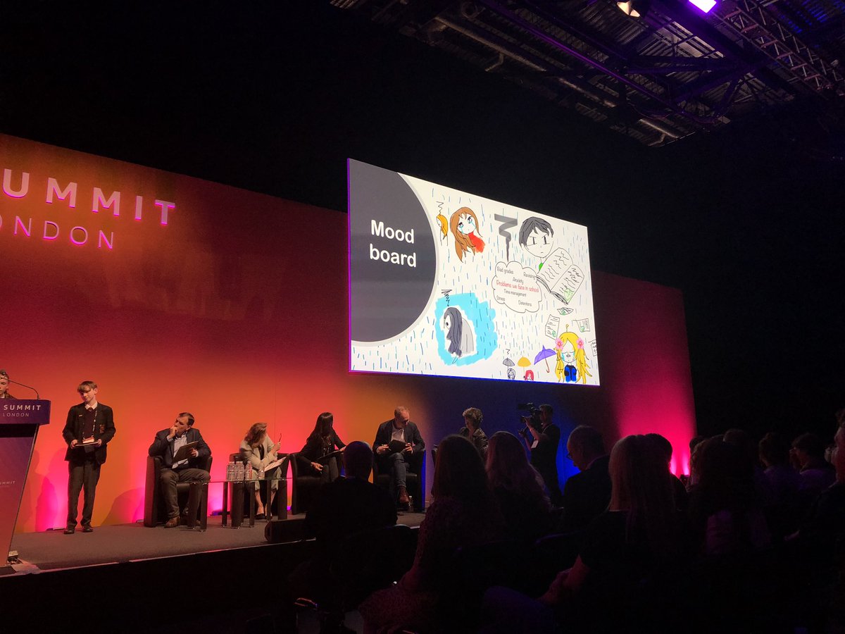 AWSonAir's tweet photo. The first team goes on stage to present their app idea: a planner that allows students prioritise their time and make sure they stay on top of their homework #AWSSummit https://t.co/zSKknmgIdE
