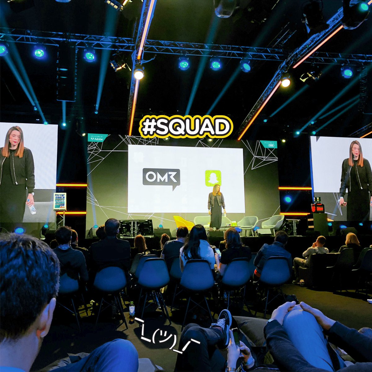 Filling the stage with our @omrockstars lens at the big picture stage. Also great to see the <a href="/Snapchat/">Snapchat</a> lens in action everywhere 🎉