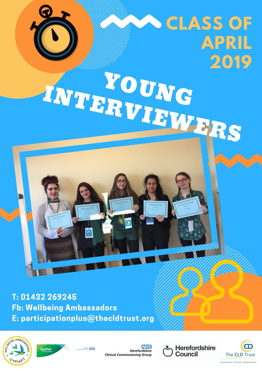 WellbeingAmbass's tweet photo. Class of April 2019* Fab recent Young Interviewers training session, co-facilitated by a Wellbeing Ambassador #participation #mentalhealth #youngpeople https://t.co/yGaVIIUwCa
