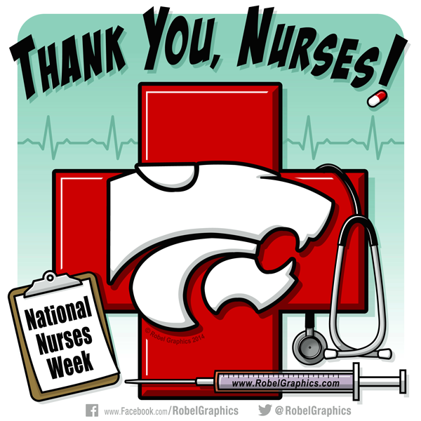 RobelGraphics's tweet photo. A special Thank You to all nurses! You may not always get the recognition you deserve, but for those of us who have seen you in action with someone we care about, it’s impossible to even begin to express our gratitude. You are heroes to us! #KState #EMAW https://t.co/Sq3QwsDuDT
