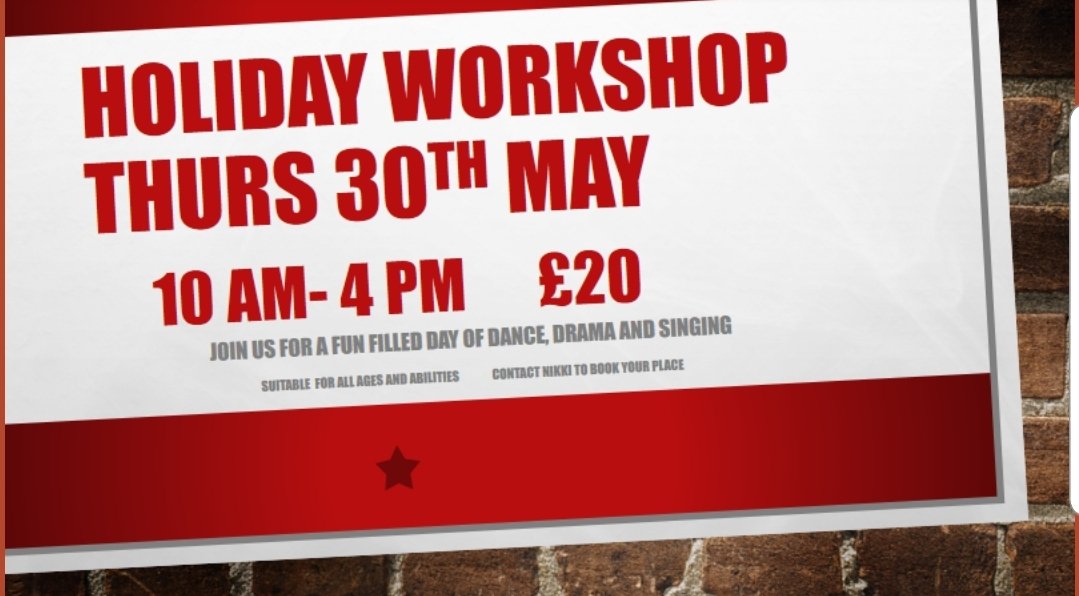 stockerdance's tweet photo. Half term holiday workshop.
Open to all ages and abilities,  current students and friends.
Please add names below or on the poster on the studio notice board if you would like your child/children to take part. https://t.co/DstnjEYIkA