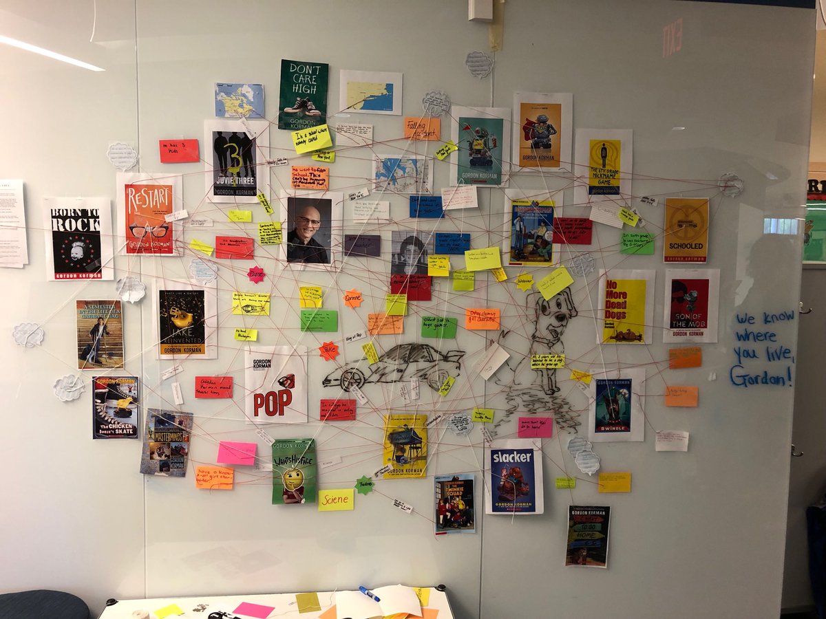 gordonkorman's tweet photo. They’re onto me! I can’t elude the 6th grade CIA at New Albany Intermediate School! https://t.co/WB6TkOOj6A