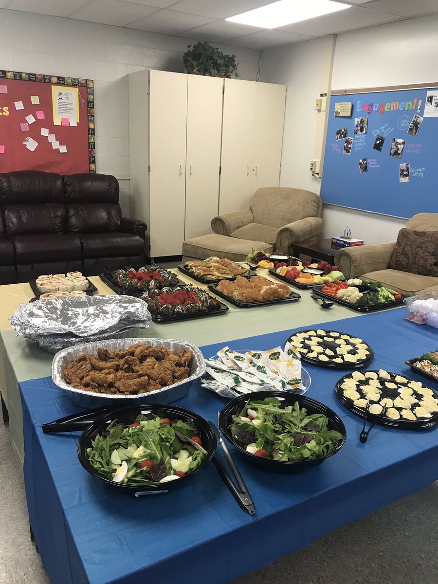 A huge THANK YOU goes out to the Gahanna Middle School West PTO for its continued support of our students and staff. Take a look at this awesome spread they provided during Teacher Appreciation Week!