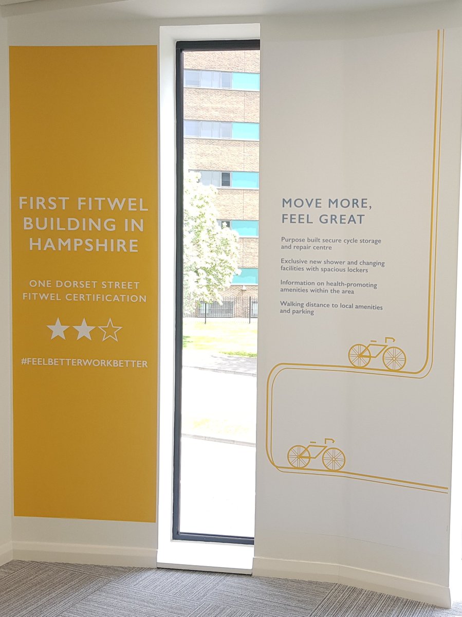 DorsetOne's tweet photo. @DorsetOne are very proud to be the first #Fitwel building in #Hampshire #movemorefeelgreat #workbetterfeelbetter #southampton #officegoals https://t.co/pc35FQEGPI