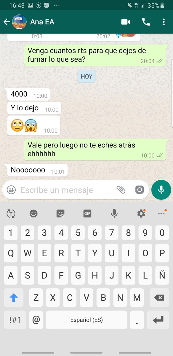 Estxxla_'s tweet photo. Twitter haz tu magia, POR FAVOR. 
Necesito 4000 rts para que mi amiga deje de fumar @xnxfernxndez 
AYUDA🙌🙌🙏🙏😟
A ver si así se anima de una vez. https://t.co/39rlgYsJdn