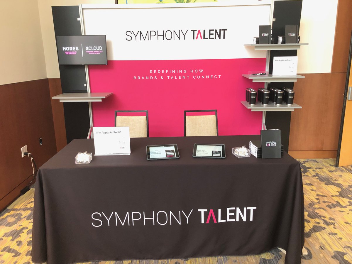 SymphonyTalent_'s tweet photo. Good morning from San Diego! We're all set up and ready for @EBrandCon - stop by our booth to learn how you can enter to win a pair of Apple AirPods! Here's the team members who can give you all the details: https://t.co/oDj5aJguF2 #STRoadTo #EBrandCon https://t.co/ISGo033FVw
