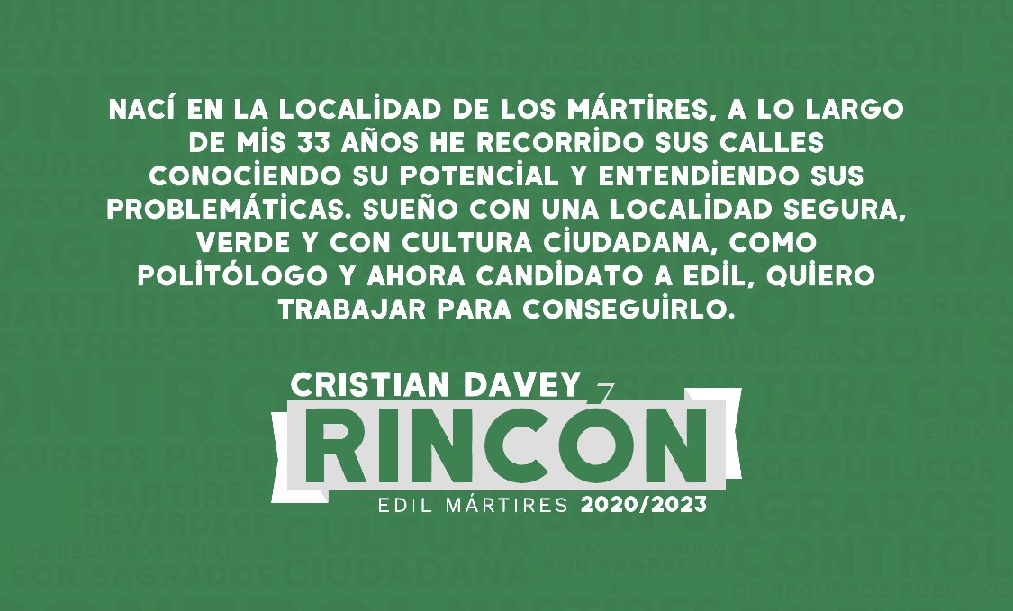 crispolitologo's tweet photo. Si haces parte de la localidad de Los Mártires, quiero que me acompañes el próximo 9 de junio en la consulta de la Alianza Verde VOTANDO #2.
#martiresvota2 #ungiroalosmartires #bogotareverdece #bogotaverde #martires #localidad14 #votonacional #santaisabel #estanzuela #santafe https://t.co/FqQRlSjxQk
