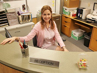 Today we celebrate Pam Beesly and Erin Hannon for #NationalReceptionistsDay! #TheOffice