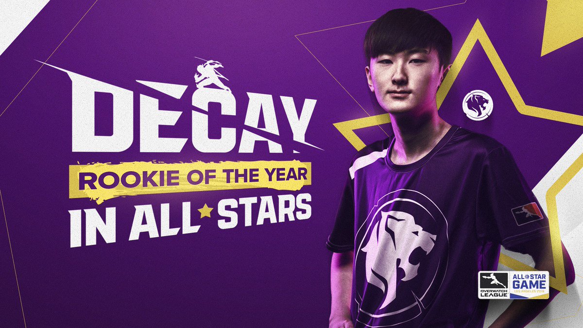 LAGladiators's tweet photo. Our Rookie of the Year is in All-Stars! 
            ⭐️ @DecayOW ⭐️ https://t.co/CkYqhKdkAs