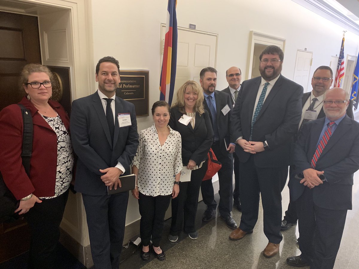 karibrosseau's tweet photo. Another good meeting with Jeff O’Neil of @RepPerlmutter office discussing short lines’ contribution to the national economy! #Pass45G #RailDay2019 https://t.co/rnoxMJ4Urx