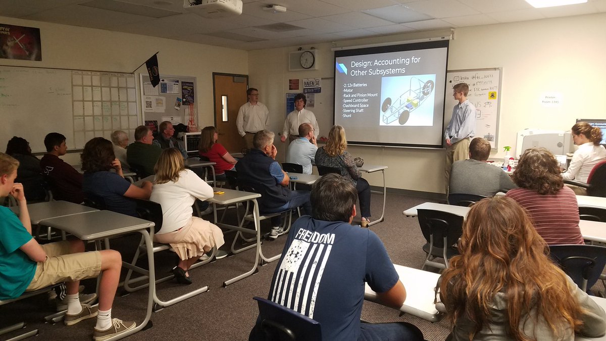 ONW_Electrathon's tweet photo. Thank you for everyone who came to our capstone presentation last night! @OlatheCTE @Olathe21st @OlatheEngineer #21stcenturyskills #pbl https://t.co/FJsfCoxGvM