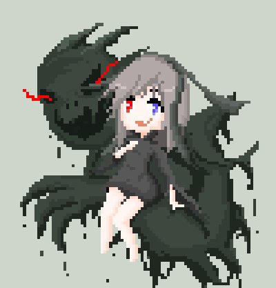 Girl and Slime Demon
#pixelart