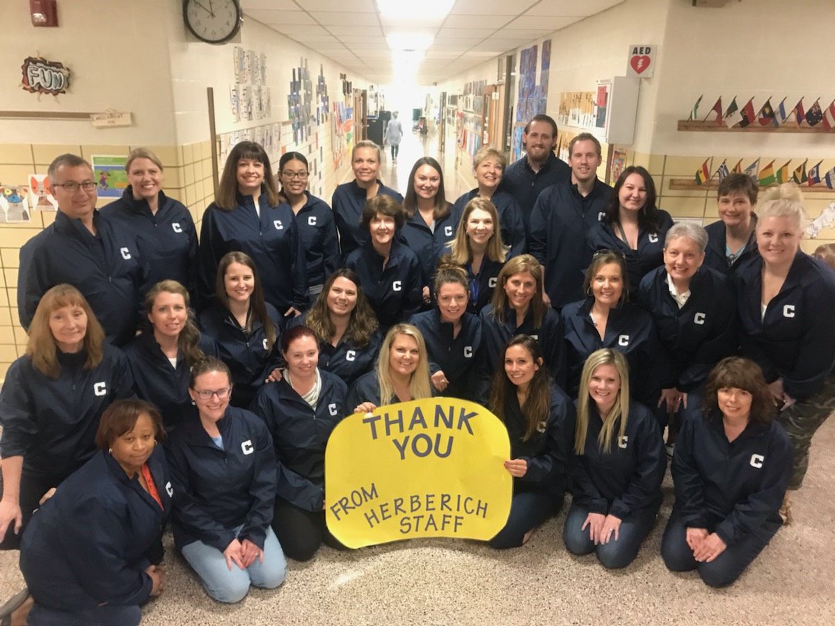 TEACHER APPRECIATION WEEK!  All adults at HPS share in the responsibility of educating our awesome students.  HPS staff would like to thank Central Office and the Board of Education for the pullovers.  #Copleypride