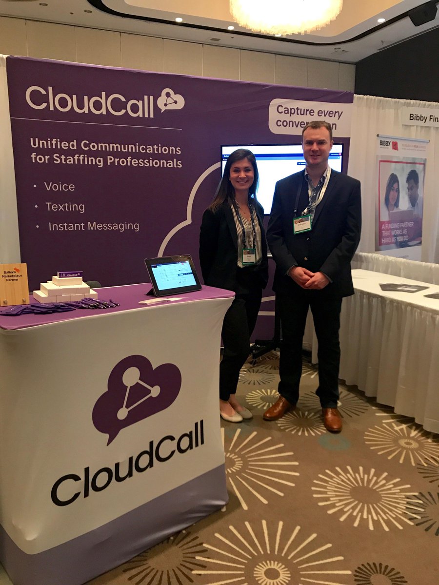 CloudCall's tweet photo. Come say hi to @hserdakowski and @CloudCallBivs at #ACSESS2Work2019 and discover unified communications for #Recruitment @ACSESSCanada https://t.co/xmUKo2VAym