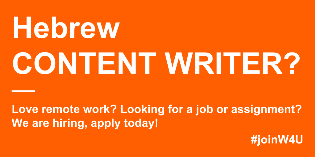 Wings4U's tweet photo. We are in the search for a storyteller who is fluent in both Hebrew and English. If you think this could be your next opportunity, apply here: https://t.co/jI23Vas7WH https://t.co/yJWubKJzFI