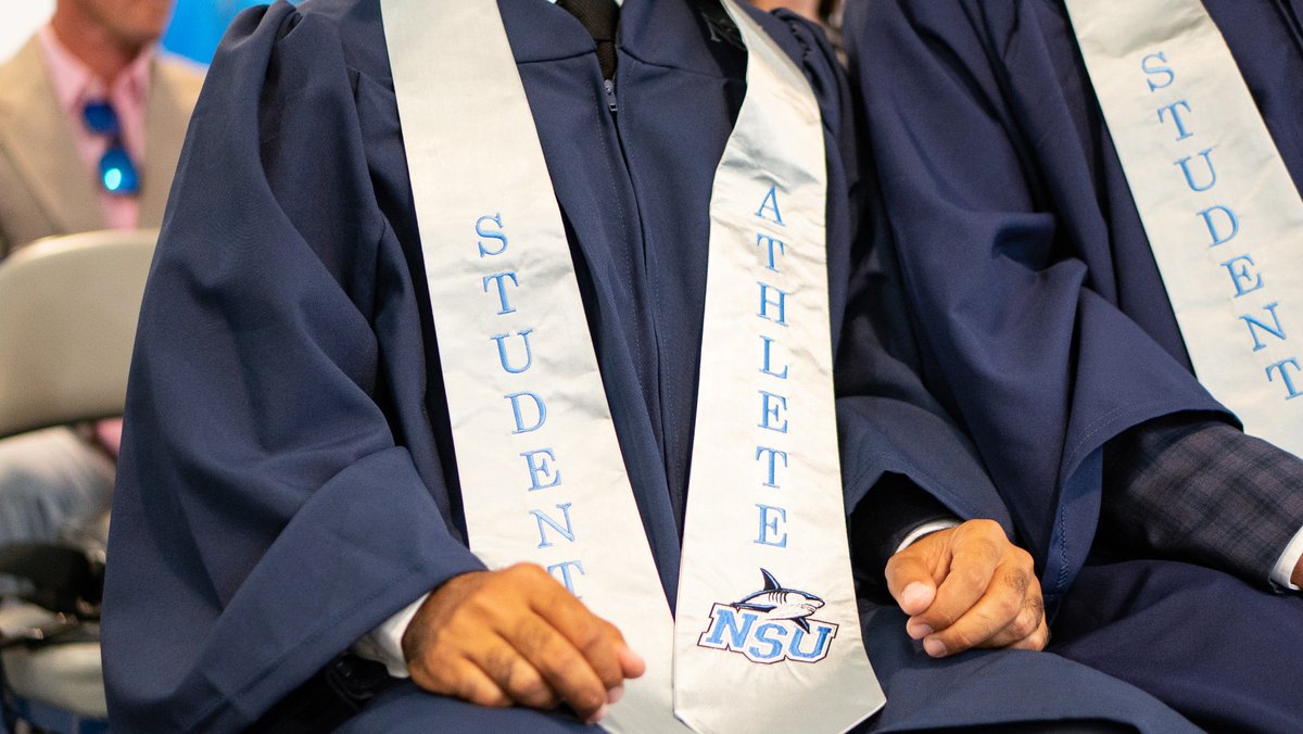 NSUSharks's tweet photo. On Monday, we took the time to celebrate our graduating senior student-athletes, presenting their Student-Athlete sashes and watching five athletes who will miss graduation walk! Check out the full album below! 

📸: https://t.co/ymgWZkaMe9

#GoNSUSharks #STUDENTAthlete https://t.co/xcmkLDQwWB