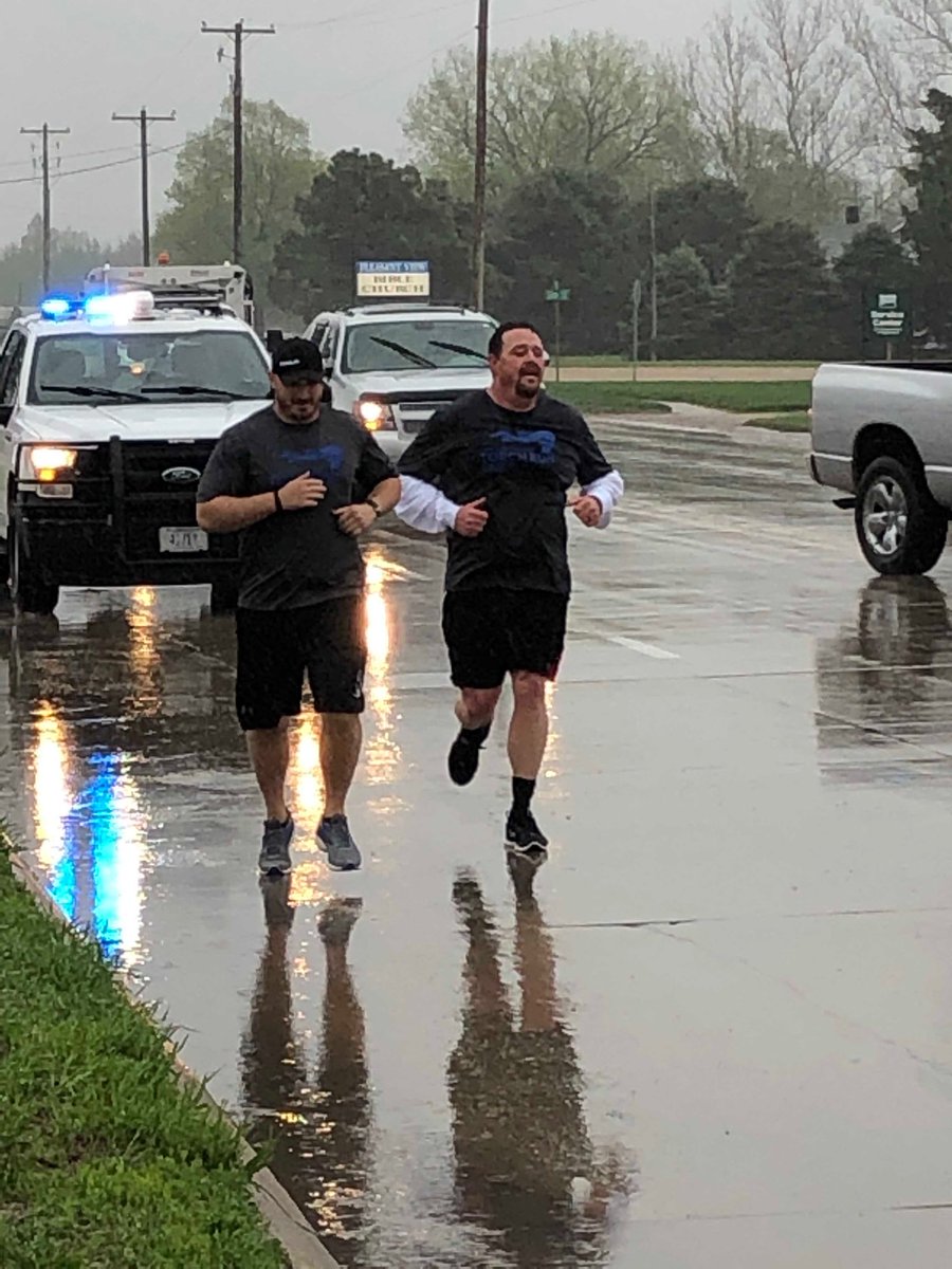 Officer’s Hinchey and Kinsey running for the Special Olympics Torch Run. #SpecialOlympics