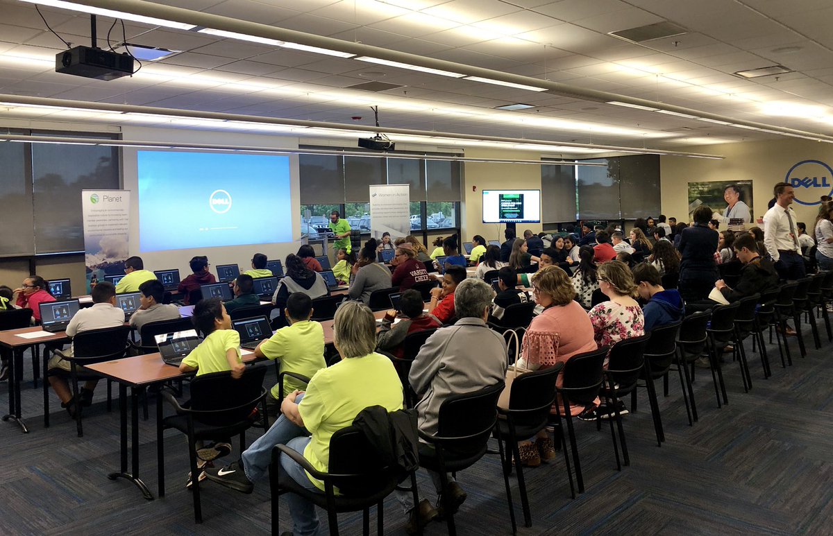OKCPSETS's tweet photo. @OKCPS students from Adams, Pierce, and Rockwood preparing for a morning of coding activities at Dell! #planetokc https://t.co/clbScuipkA