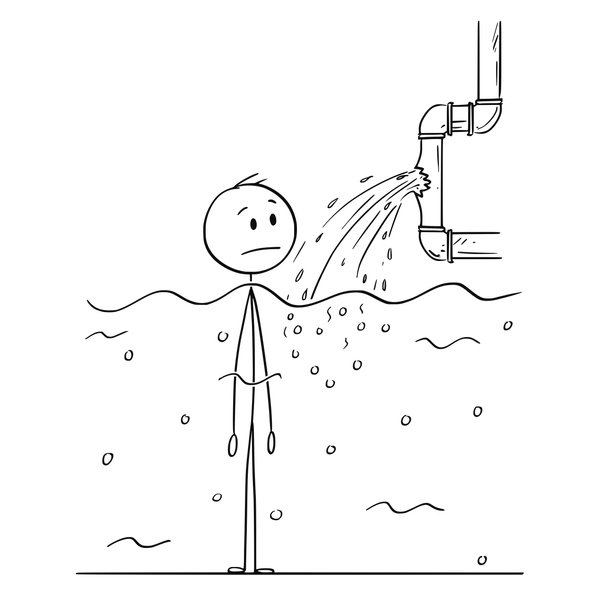 SouthEndPlbg's tweet photo. Sam waited too long to call for emergency plumbing repairs. Don’t be like Sam. We’re ready 24 hours a day! https://t.co/lm64ENRwXL