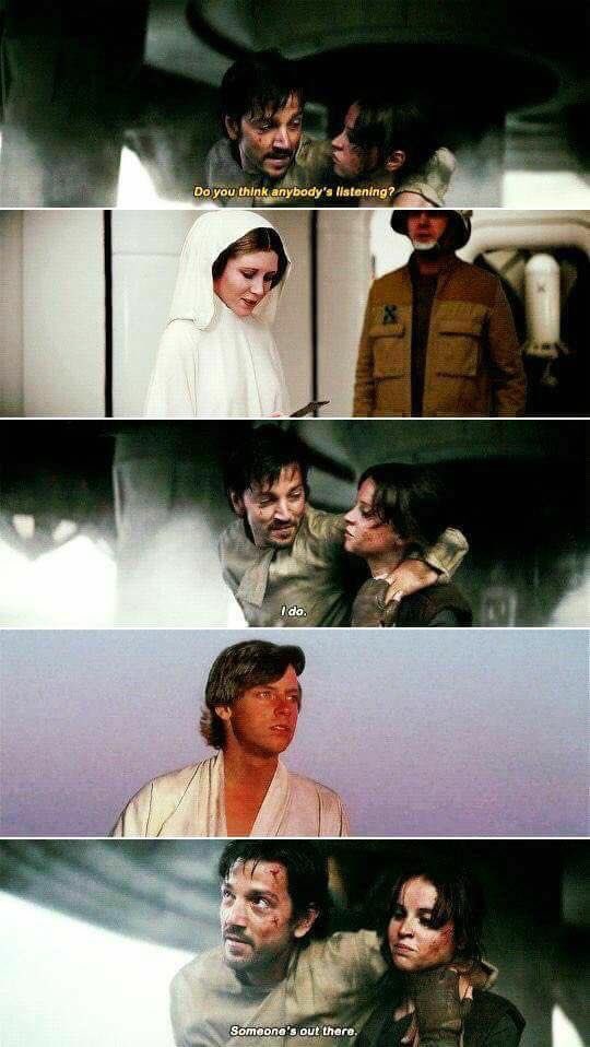 sw_holocron's tweet photo. “Do you think anybody’s listening?”

“Someone’s out there...” https://t.co/MtusaR2yG1