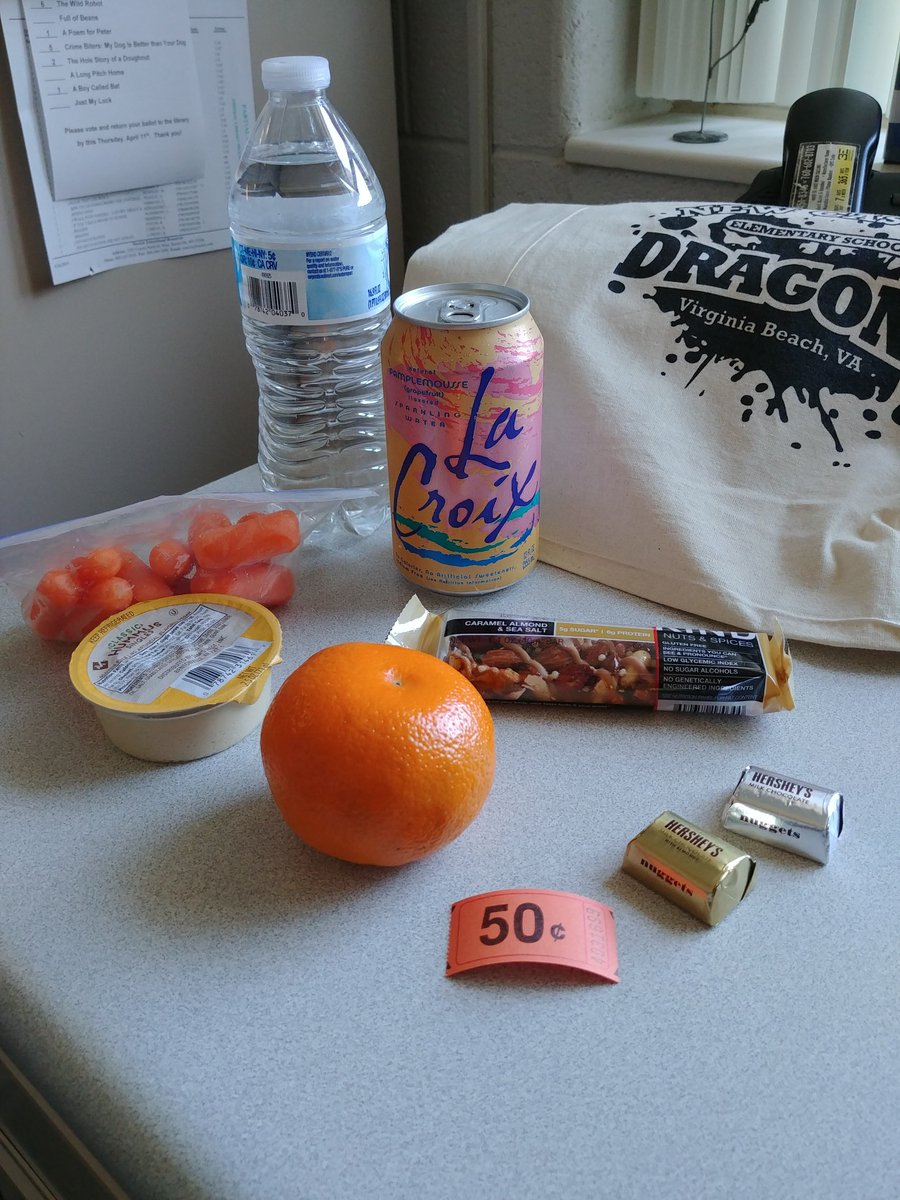 Thank you <a href="/dragon_pta/">Dragon PTA</a> for delivering room service snacks! #TeacherAppreciation2019 <a href="/NewCastleES_VB/">New Castle ES</a>