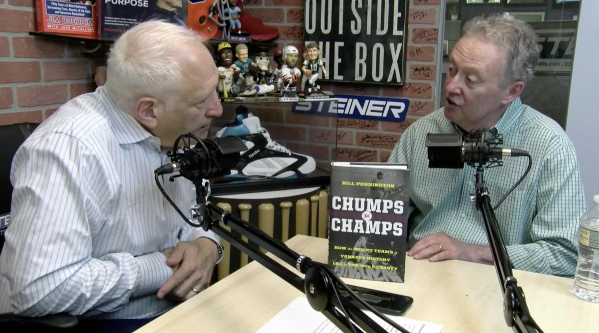 steinersports's tweet photo. .@BrandonSteiner is live with @billmpennington right now talking about the '90's Yankees!

Check it out » https://t.co/FNlb89wkLQ https://t.co/KpvRrsOYC3