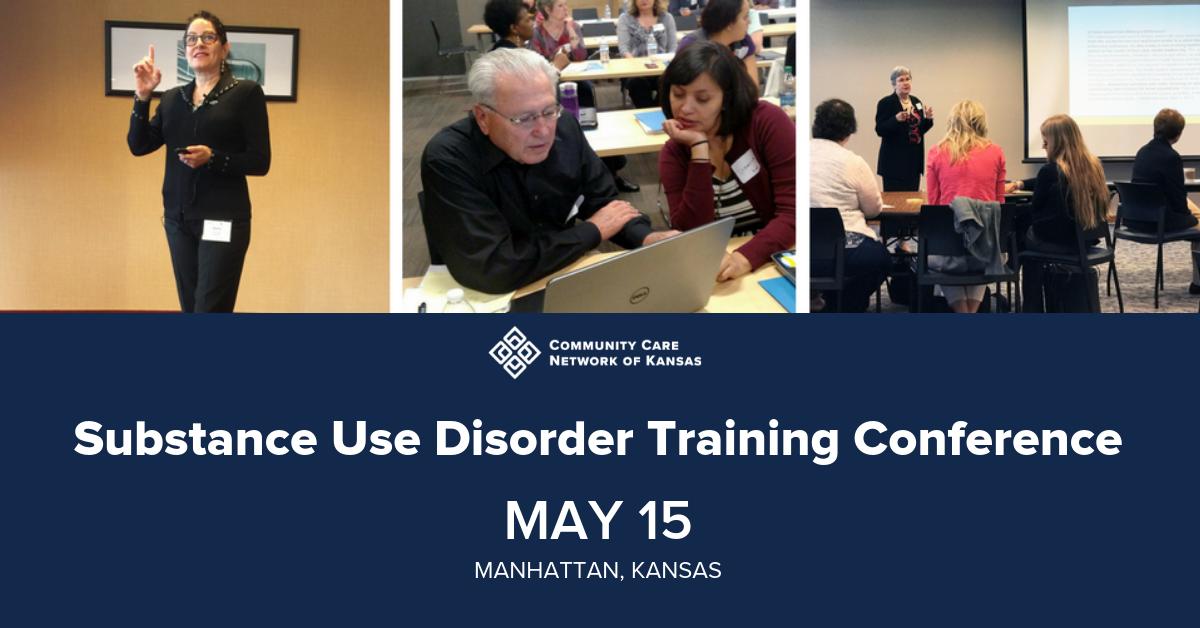 CommunityCareKS's tweet photo. Registration extended to 5/10! Join us for the #SUDconference, May 15 in Manhattan, KS. Participate in engaging presentations & discussions regarding treatment strategies & best practices. Register today! https://t.co/WHfEF2INKM https://t.co/ZMfPgS6lb7