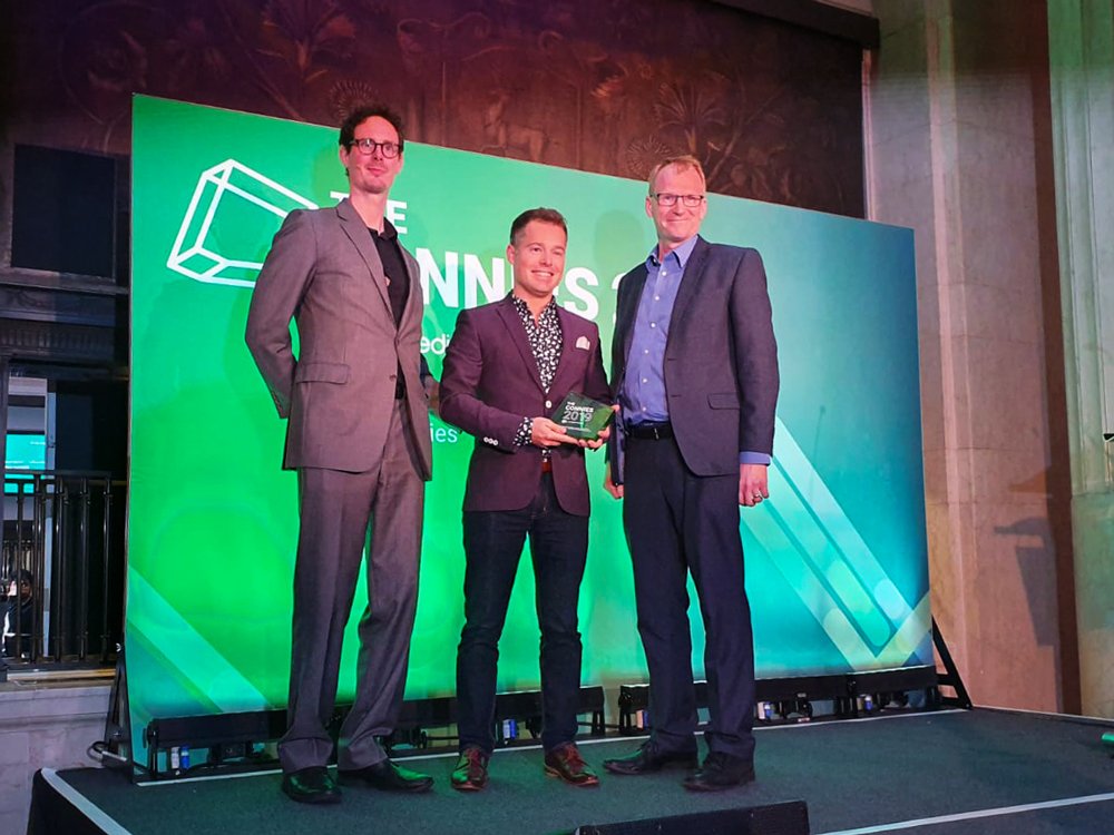 SynamediaVideo's tweet photo. We are so thrilled to have won Excellence in #AI Analytics Award at #TheConnies for our Credentials Sharing Insight! Time to celebrate! 🎉 https://t.co/Ea6VfmSJIs