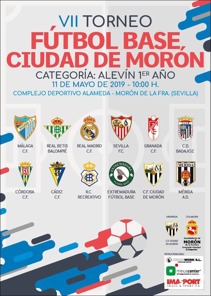 Fútbol Base ⚽️ || Magnífico  <a href="/TorneoFBCFCM/">XITorneoFútbolBaseCiudaddeMorón</a> que nos ha preparado el <a href="/cfciudaddemoron/">Club de Fútbol Ciudad de Morón</a> este año. 7 años apostando por los más pequeños/as de nuestro pueblo. Gracias y a disfrutar este sábado!! #ImpulsaMorón  <a href="/MalagaCF/">Málaga CF</a> @GranadaCdeF <a href="/Cordobacfsad/">Cordobesista</a> <a href="/recreoficial/">RC Recreativo de Huelva</a> <a href="/MeridaAD_EB/">EL XII</a> <a href="/CDBadajoz/">CD Badajoz</a>