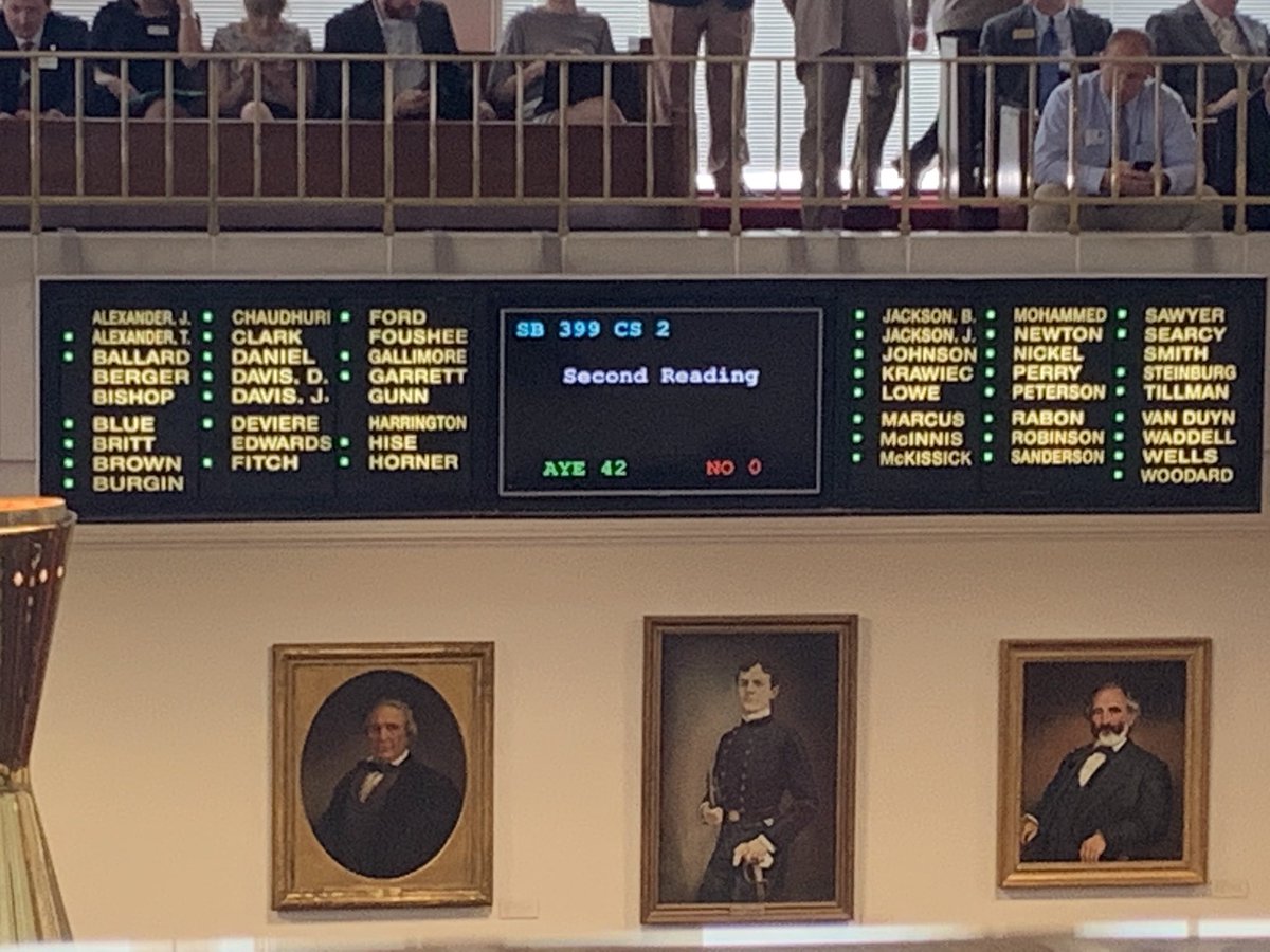 Senate unanimously passes bill to allow retired teachers to return to work in certain high-needs schools without adversely impacting their retirement benefits. #SB399 #NCEd #Ncga #ncpol