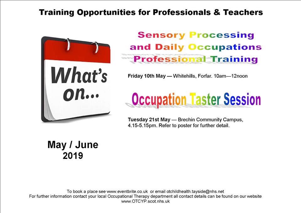 Tayside_CYPOT's tweet photo. Whats on Wednesday! 
Two great training opportunities for professionals / education staff. Plus extra date for parent training added.
@AngusASN @AngusASD @AngusCouncil @AngusLiteracy @AngusChildren https://t.co/hd4W9F9ovA