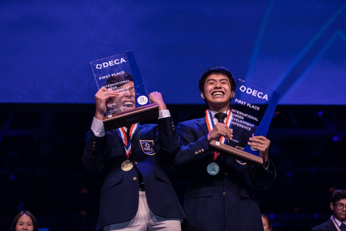DECAInc's tweet photo. Wondering who took home DECA Glass at #DECAICDC? Check out the full list of finalists and winners here: https://t.co/CS5evIXILM https://t.co/3LMCmIPUI0