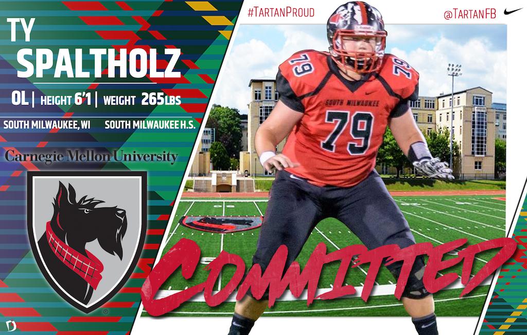 TartanFB's tweet photo. Welcome to the family, Ty! #ProudTartan @tartanathletics @CarnegieMellon https://t.co/HXELhrUwmB