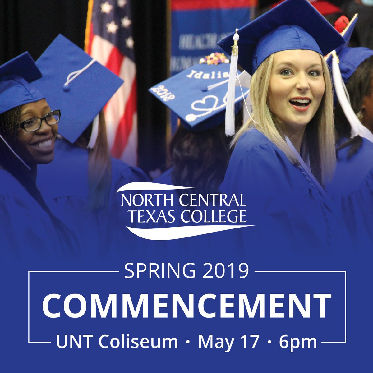 nctclions's tweet photo. We're just a little over a week away from Spring Commencement! Join us at the UNT Coliseum on May 17th to celebrate our graduates! #NCTCGrad19 #LionGrad #NCTCAlumni #NCTC https://t.co/debEHrXXx9